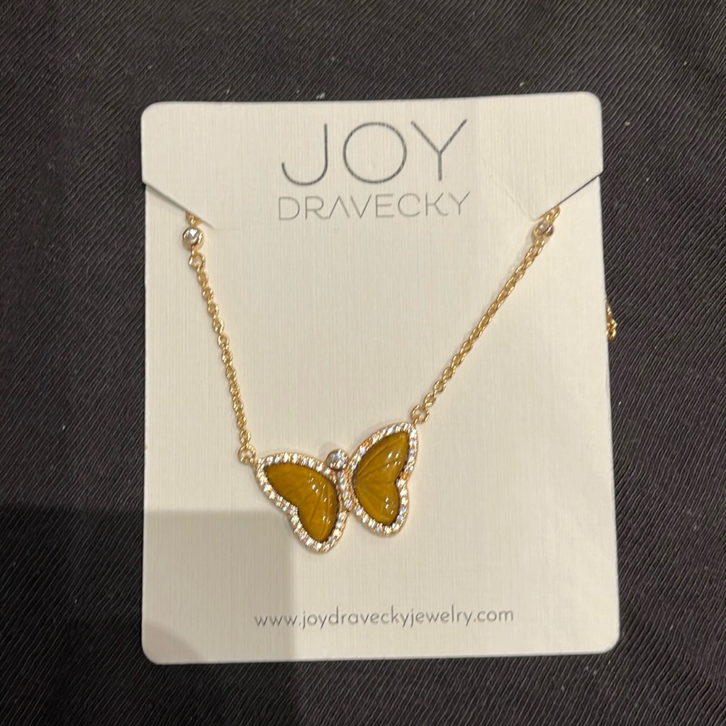 Joy Dravecky Allure Butterfly Necklace Tiger Eye